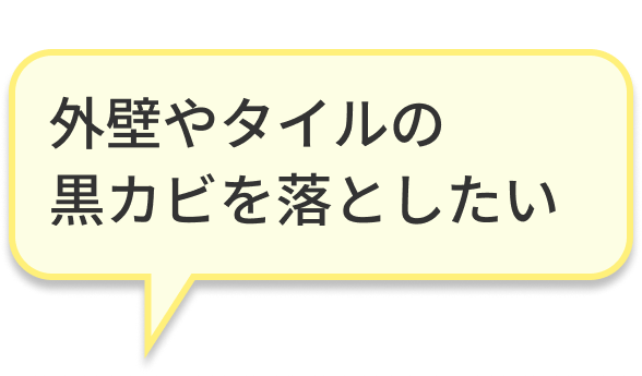 外壁やタイルの黒カビを落としたい